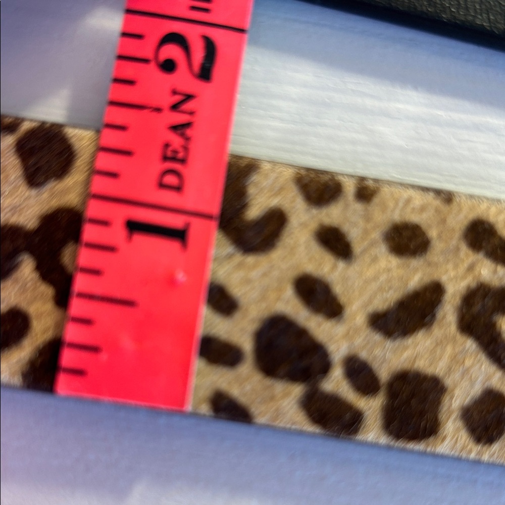 Two J. McLaughlin Gold Buckle Leopard and Black Belts large L - Picture 10 of 13
